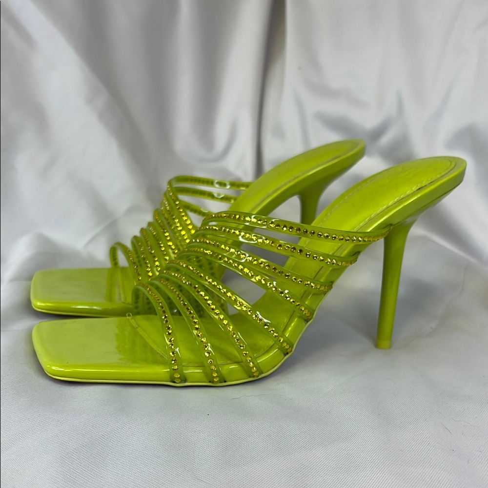 Zara Green Strappy Heels